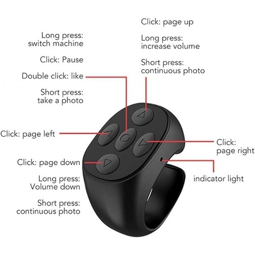 Ricaricabile Anello remoto Bluetooth Per il telefono cellulare - Afbeelding 7 van 12