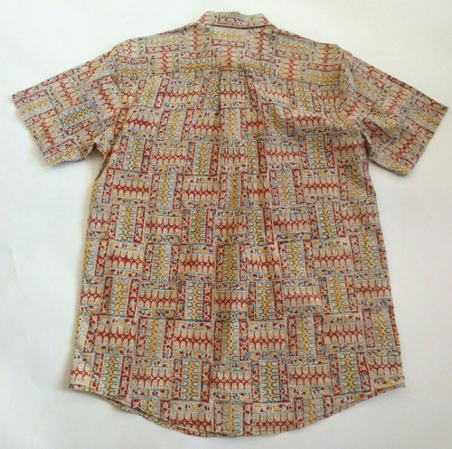 ORVIS Baumwolle mehrfarbig Print gemustert Kurzarm Knopf Hemd ~ Herren Medium - Bild 5 von 8