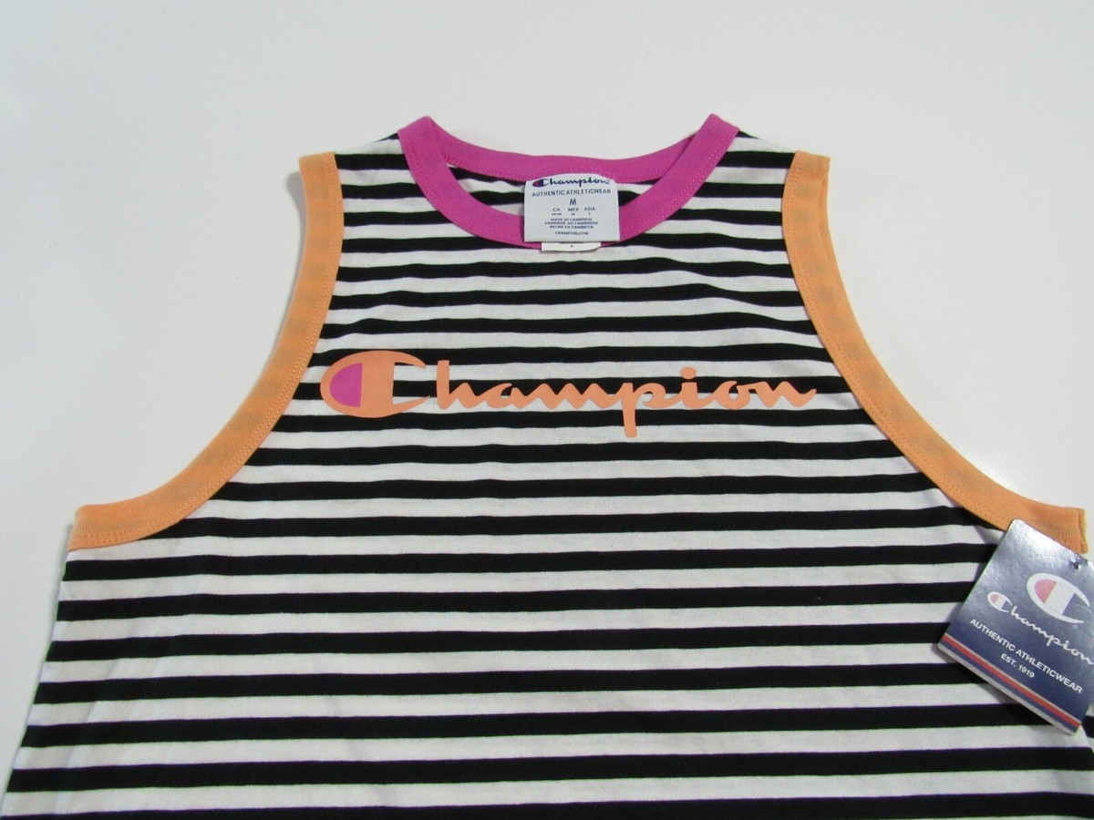 Women's Authentic Champion Campus Tight Fit Tank Black White