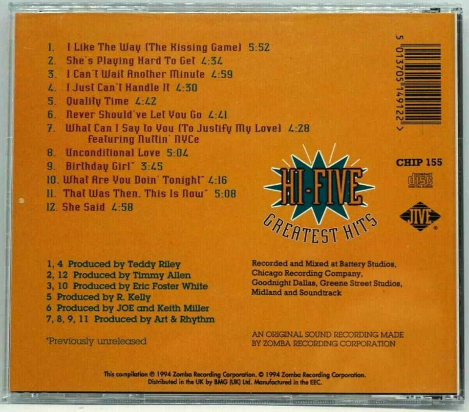Hi-Five : Greatest Hits CD Album - I Like The Way - Tony Thompson - HTF - Image 2 of 3