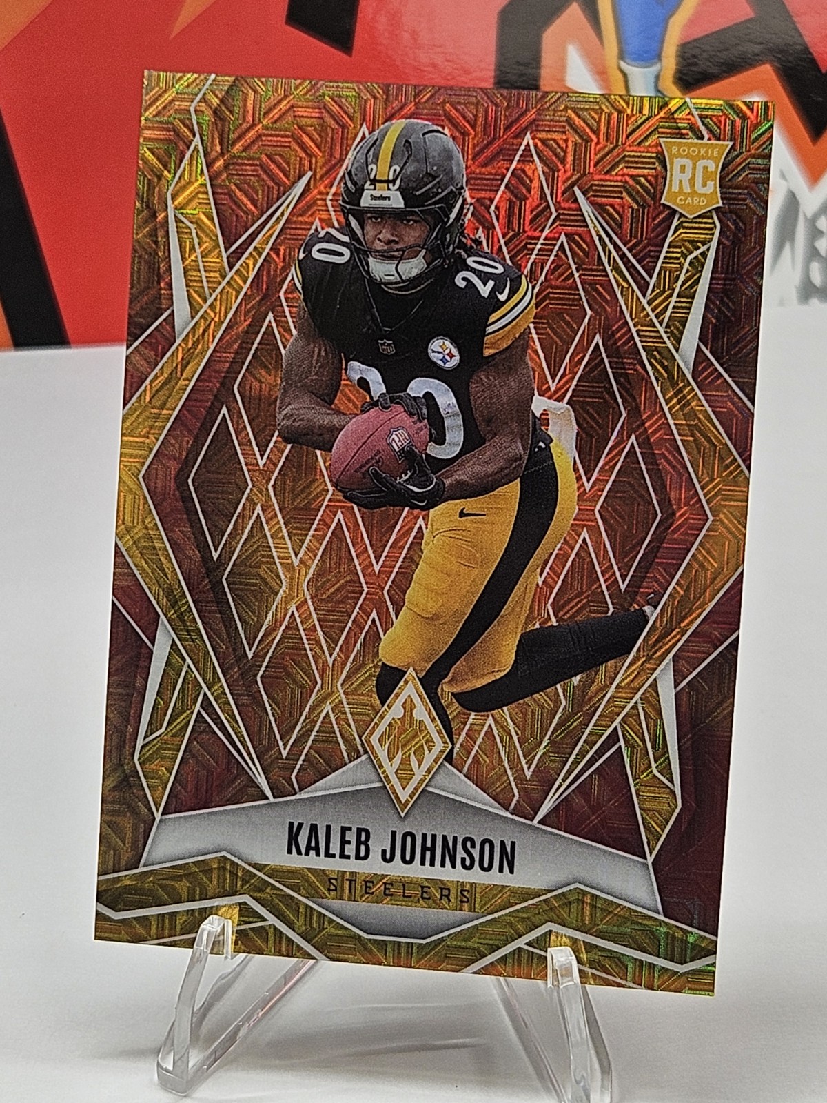 2025 Panini Phoenix Premium Box Set KALEB JOHNSON #182 RC FIREBURST 084/350