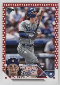 2023 Topps Series 2 Independence Day /76 James Outman #395 Rookie RC