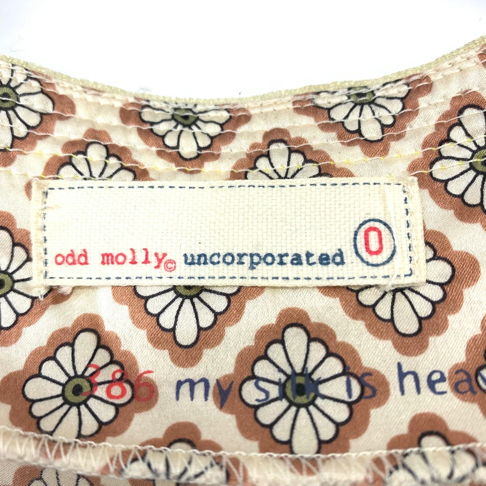 Blusa boho multicolor Odd Molly Top para mujer talla 0 seda cachemira mixta Foto 3 de 4