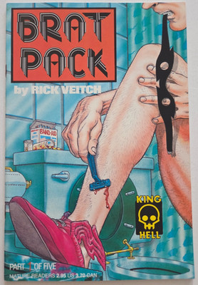 BRAT PACK #1 (1990) KING HELL PUBLISHING RICK VEITCH ART!! ULTRA VIOLENT!
