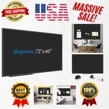 Elegant 72x40 Inch Magnetic Chalkboard for Home, Office & School - Black Frame
