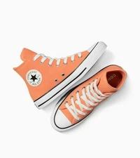 Converse Chuck Taylor All Star Suede High Tops Women 9, Men 7 Orange Shoes