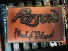 Poison Flesh  Blood cassette tape VG /VG  1990 Capitol C4 91813 GLAM