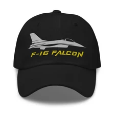 F-16 Fighting Falcon Dad Hat – USAF Adjustable Aviation Cap