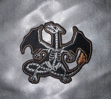 Charizard Pokémon Glow in the Dark Bone Embroidery Patch