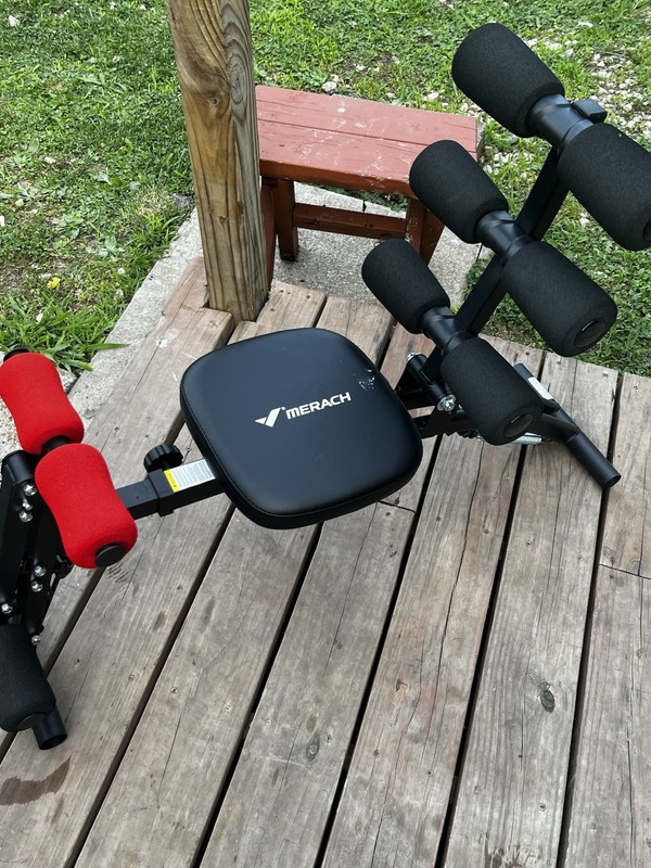 MERACH Situp Workout Bench for Gym & Training, Black/Red, 1 Item Set