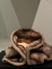 Vintage Honey Brown Mink Fur Stole with A Shawl Collar. One Size Unbranded