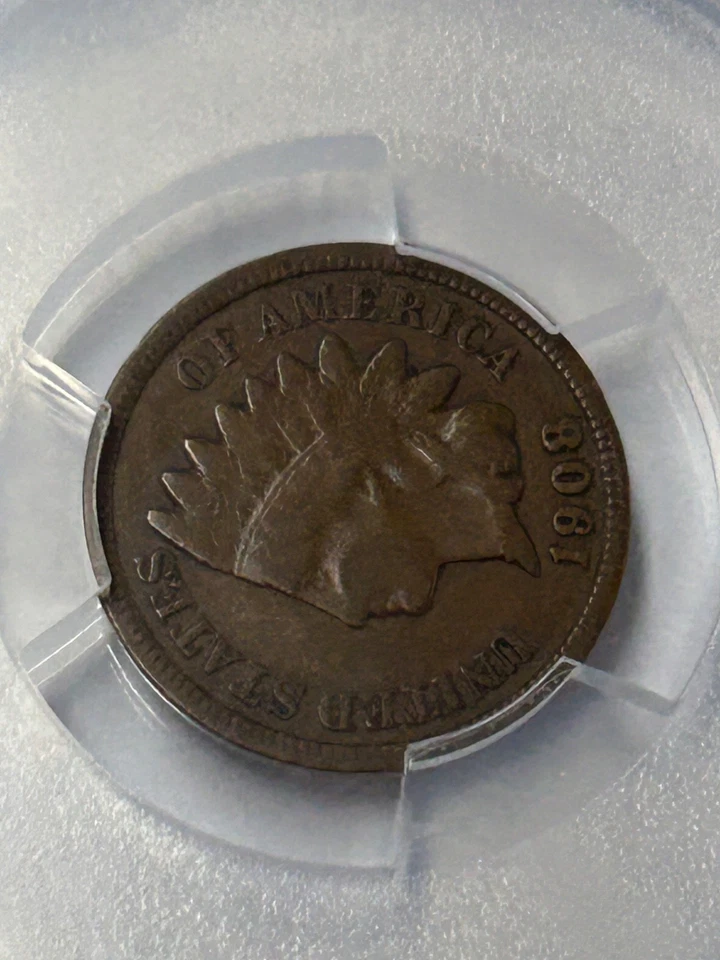 1908 S Indian Head Cent PCGS F15 - Image 3 of 4
