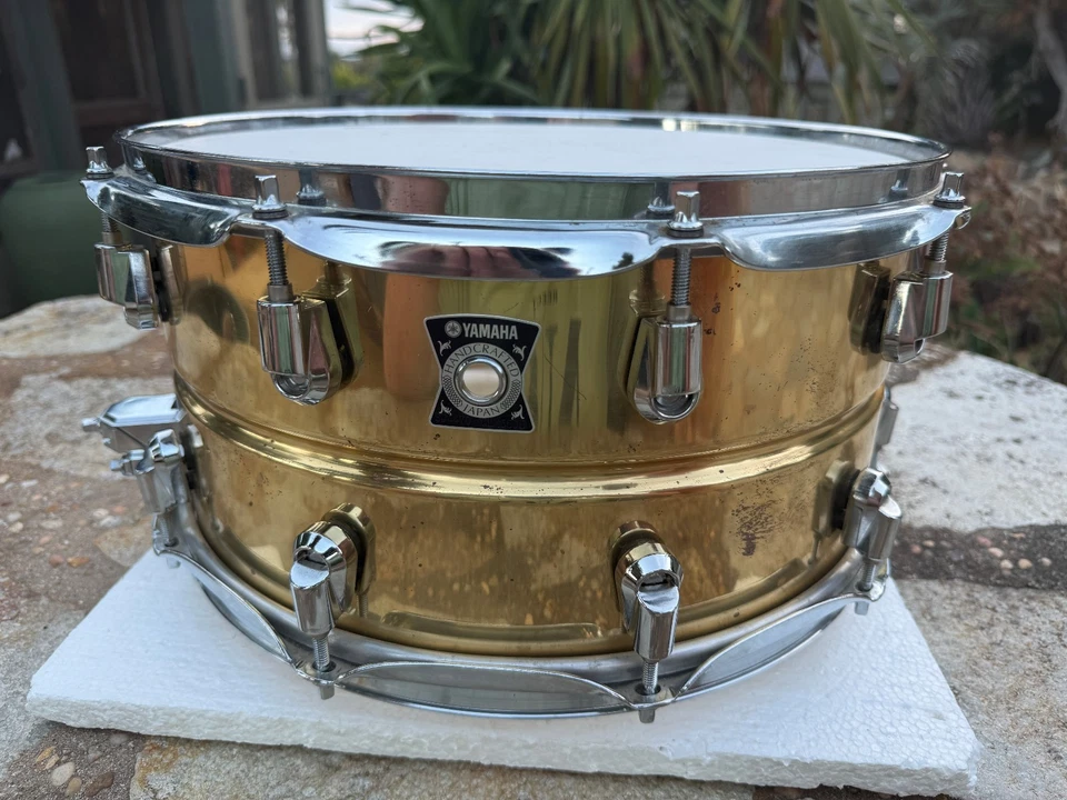 Yamaha Brass 14x7 Snare Drum with Nouveau Lugs SD4470 - Image 4 of 4