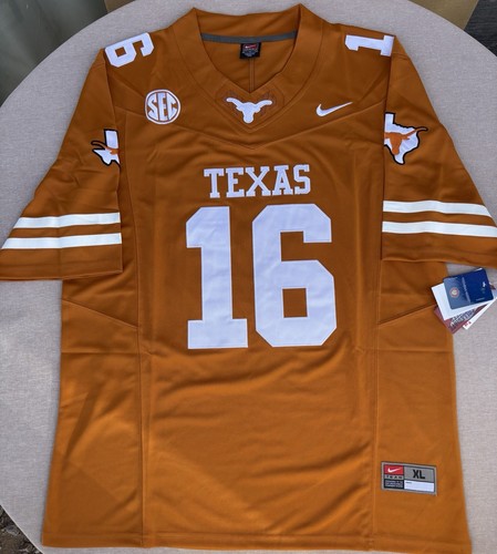 Neu Nike Arch Manning Texas Longhorns weiß Fußball Trikot Gr. XL! Schneller Versand!