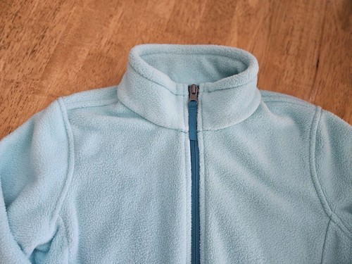 Youth Medium Fleece Zip Up Aqua Blue Light Amazon Essentials Long Sleeve Jacket - Picture 2 of 4