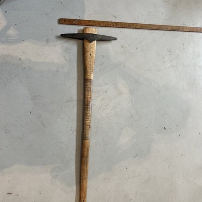 Vtg Prospector Miner Pick Axe With Repaired Handle