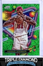 2023-24 Topps Cosmic Chrome Dennis Rodman Green Space Dust #02/75 B475