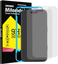 3 Pack Matte Screen Protector for Iphone 17 Pro Phone Case Friendly Tempered G