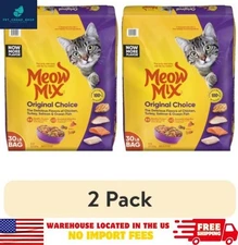 (2 pack) Meow Mix Original Choice Dry Cat Food, 30 lb. Bag