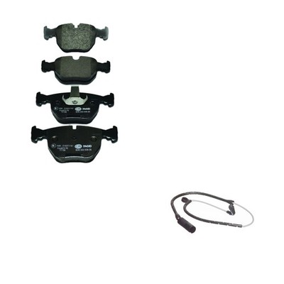 Hella Front Low-Met Disc Brake Pad w/Sensor Kit For BMW E39 530i 540i M5 Base