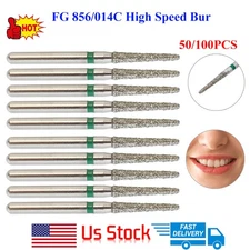 Diamond Burs Round End Taper Coarse Grit FG 856/014C High Speed Green 50/100PCS