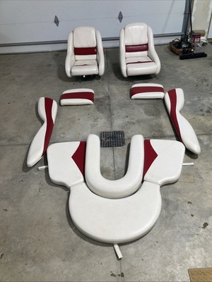 2002 LARSON 180 SEI Open Bow Seats Bottoms, Backrests, Captains And Passenger
