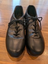Capezio Cadence Leather Tap Shoes  Black  CG19  Size 7 M