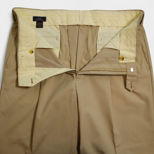 Brooks Brothers 2 Piece Suit 43R Beige Summer Cotton 346 Pleated 3 Button - Picture 20 of 20
