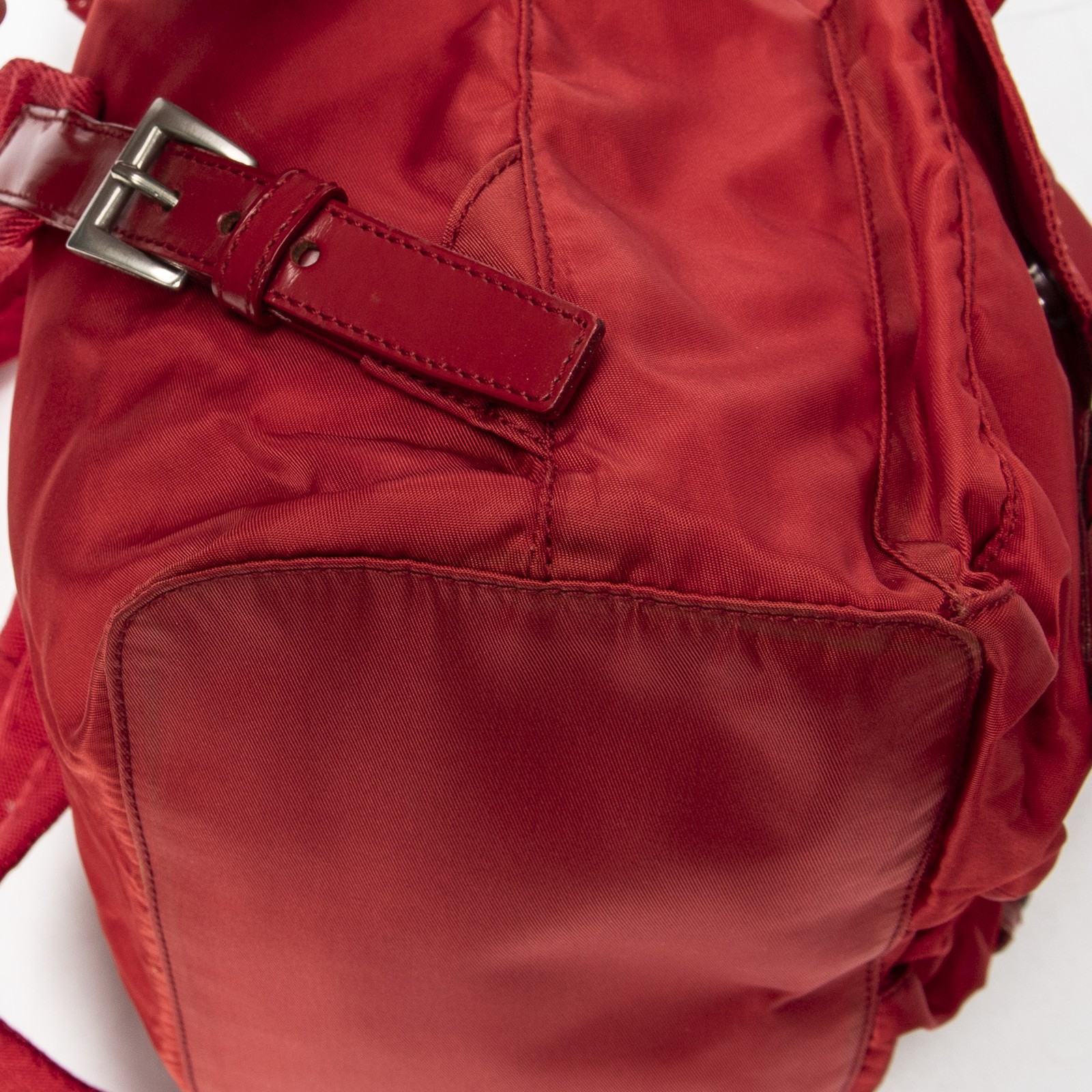 Prada Red Small Drawstring Backpack Backpack Nylo… - image 7