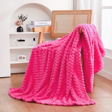 Hot Pink Dark Rose Red 50"X60" Throw Blanket