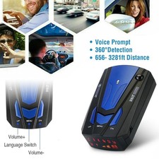 360 Degree Car 16 Band V7 GPS Speed Safety Radar Detector Voice Alert Laser LED