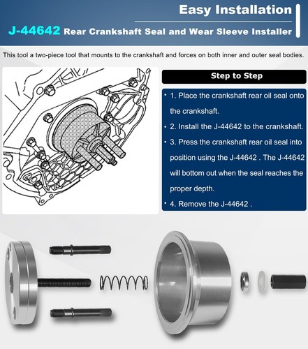 J-44642 Rear Crankshaft Seal & Wear Sleeve Installer Tool For Duramax Isuzu 6.6L - Picture 3 of 18