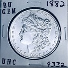 1882 BU GEM MORGAN SILVER DOLLAR UNC /MS+++ U.S. MINT RARE COIN 9332 — photo 1