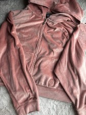 Victoria's Secret ONPOINT Women's Pink Velour Full Zip Hoodie Logo Size M