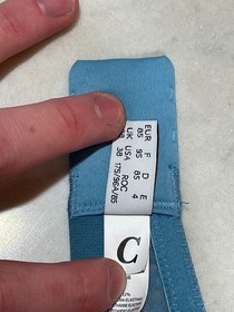 Studio La Perla Blue Velvet Trim Mesh Bra Size 38C