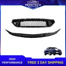 New Front Upper & Lower Grille Set Compatible with 2018-2023 Ford Mustang