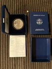 2002 American Eagle Silver One Ounce Coin W/ Original BOX And COA West Point