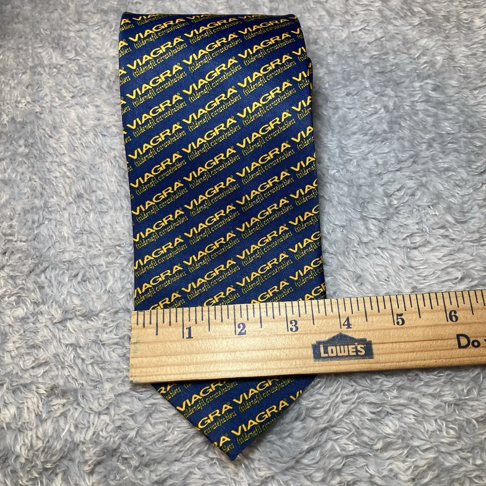 Pfizer VIAGRA PÍLDORA AZUL Corbata Corbata Promoción Farmacéutica Publicidad Deletrear Foto 2 de 4