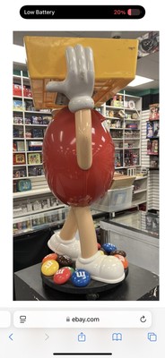 M&M Red Character Candy Store Display w/ Storage Tray