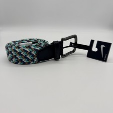 Nike Men's XL 42-44 G-Flex Woven Stretch Golf Belt Green /Blue/Brown
