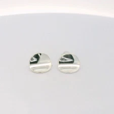 Sterling Silver Curved Circle Post Studs (I-4642)