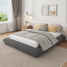 Full /Queen /King Size Upholstered Cloud Platform Bed Frame,No Box Spring Needed