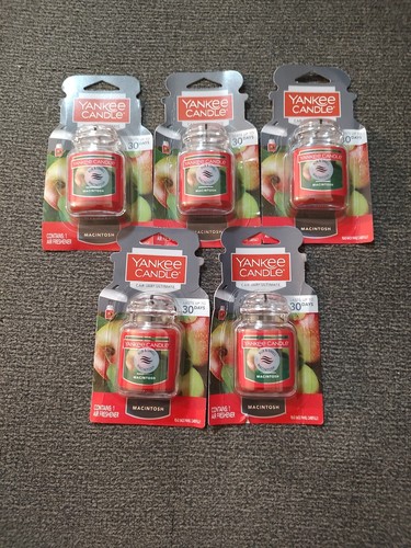 5 Yankee Candle Car Jar Lufterfrischer Macintosh.