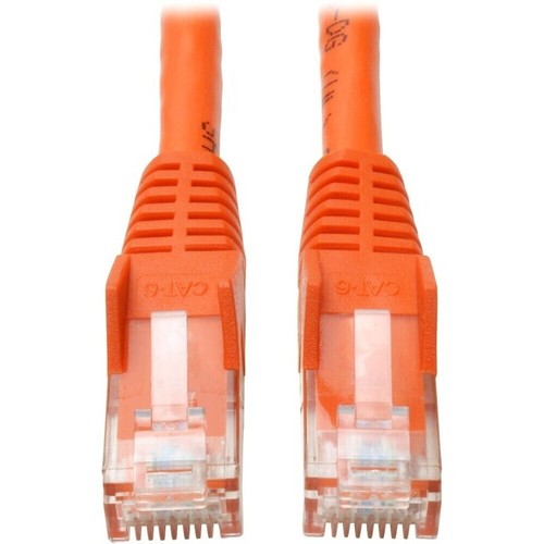 Tripp Lite N201-007-OR 7 ft Cat6 Gigabit Snagless Molded Ethernet Patch Cable - Picture 2 of 3