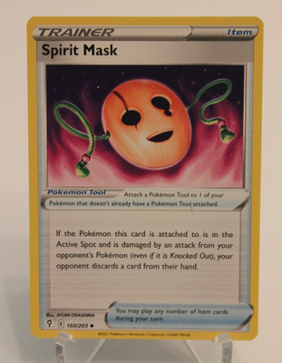 ''160/203 Spirit Mask Trainer-Item Normal Englisch Uncommon Excellent''