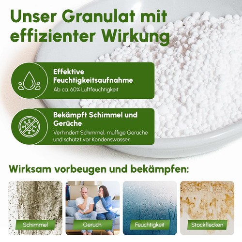 12x 1kg Luft-Entfeuchter Tüte Nachfüllpack im Vliesbeutel für Granulat Box 1000g - Bild 7 von 8