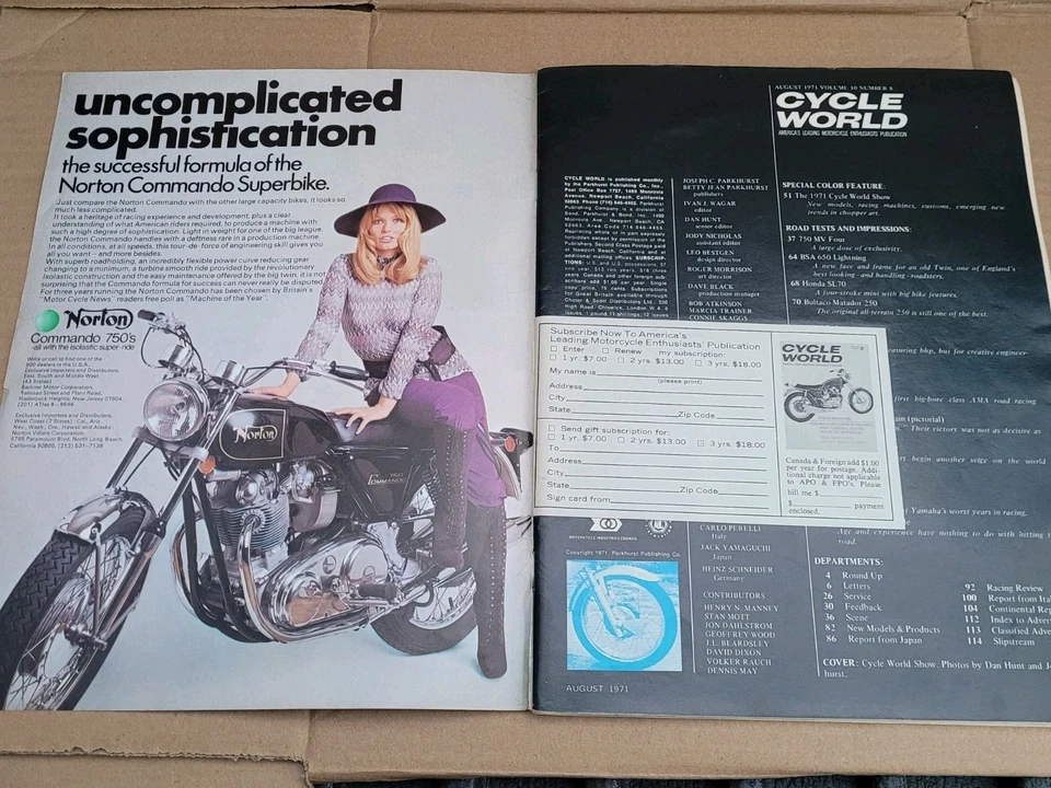 Cycle World August 1971 - Image 3 of 4