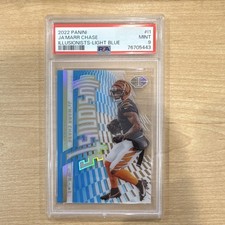 Panini 2022 Illusions Illusionists Ja'Marr Chase Light Blue #I-1 /299 PSA 9