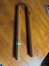 Hardwood Practice Nunchucks On Rope Nice Condition 12  Vintage