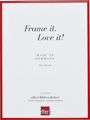 Effect Aluminium-Bilderrahmen Quadro 40x60 cm rot Acrylglas